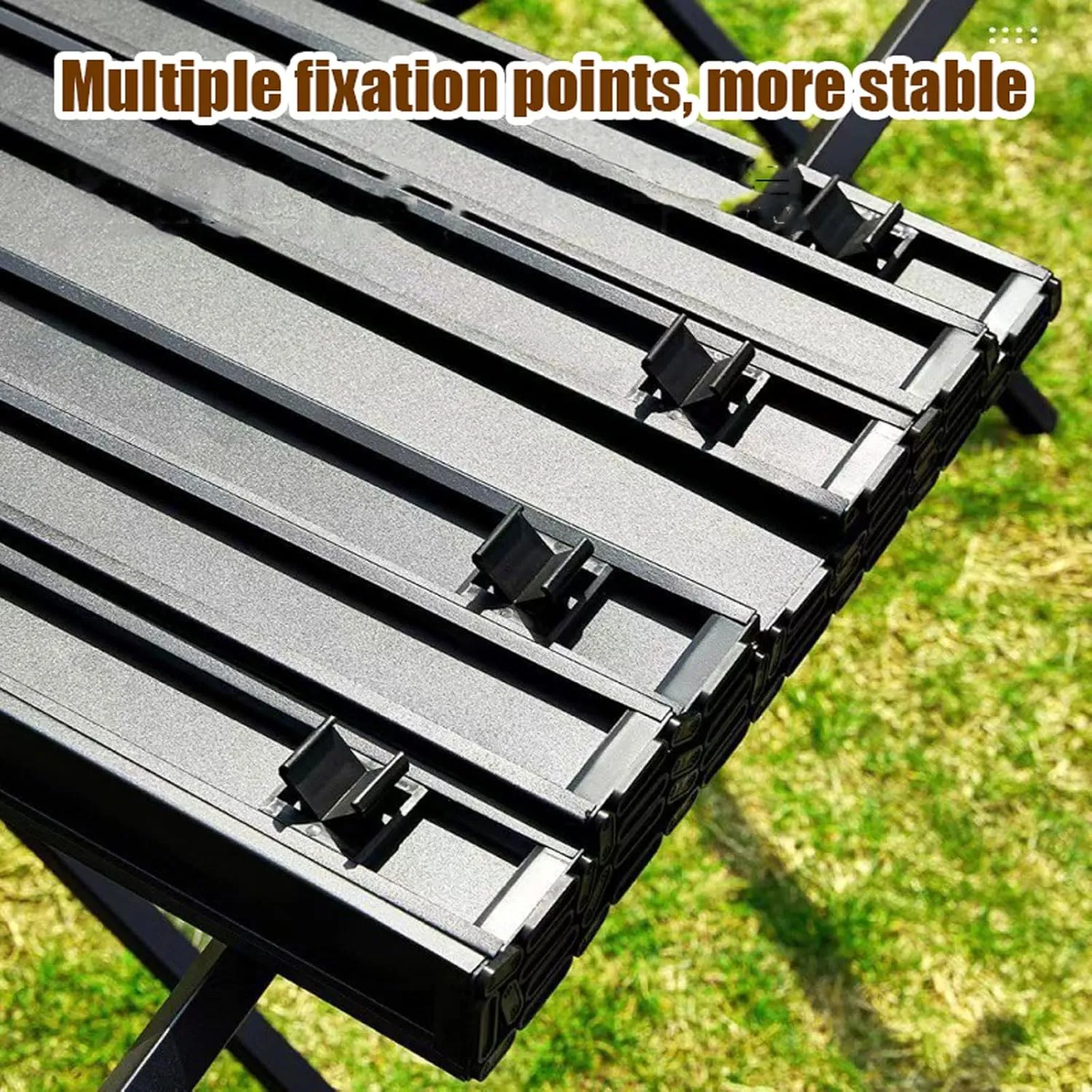 Portable Picnic Table Chairs Set, Folding Roll up Carbon Steel Camp Side Camping Lightweight Foldable Compact for Patio Beach