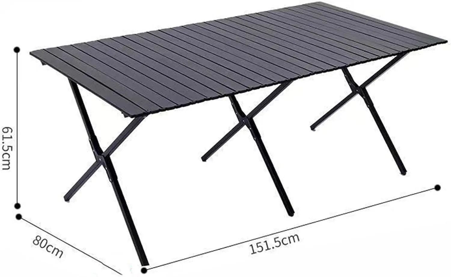 Portable Picnic Table Chairs Set, Folding Roll up Carbon Steel Camp Side Camping Lightweight Foldable Compact for Patio Beach