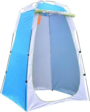 Portable Pop Up Outdoor Shower Tent Bath Changing Fitting Room Camping Tent Shelter Beach Privacy Toilet Tent Camping Equipment Change Clothes Tent (Color : Blue, Size : 1)