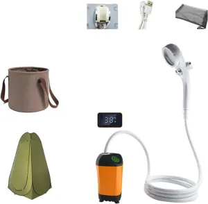 Portable Shower for Camping Portable Camping Shower with Electric USB Rechargeable Battery, Outdoor Camping Shower Pumps
