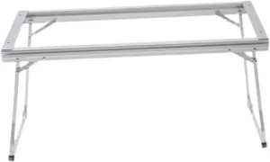 Portable Stainless Steel Table Set for Outdoor Dining and Camping, 3 Unit Table Frame