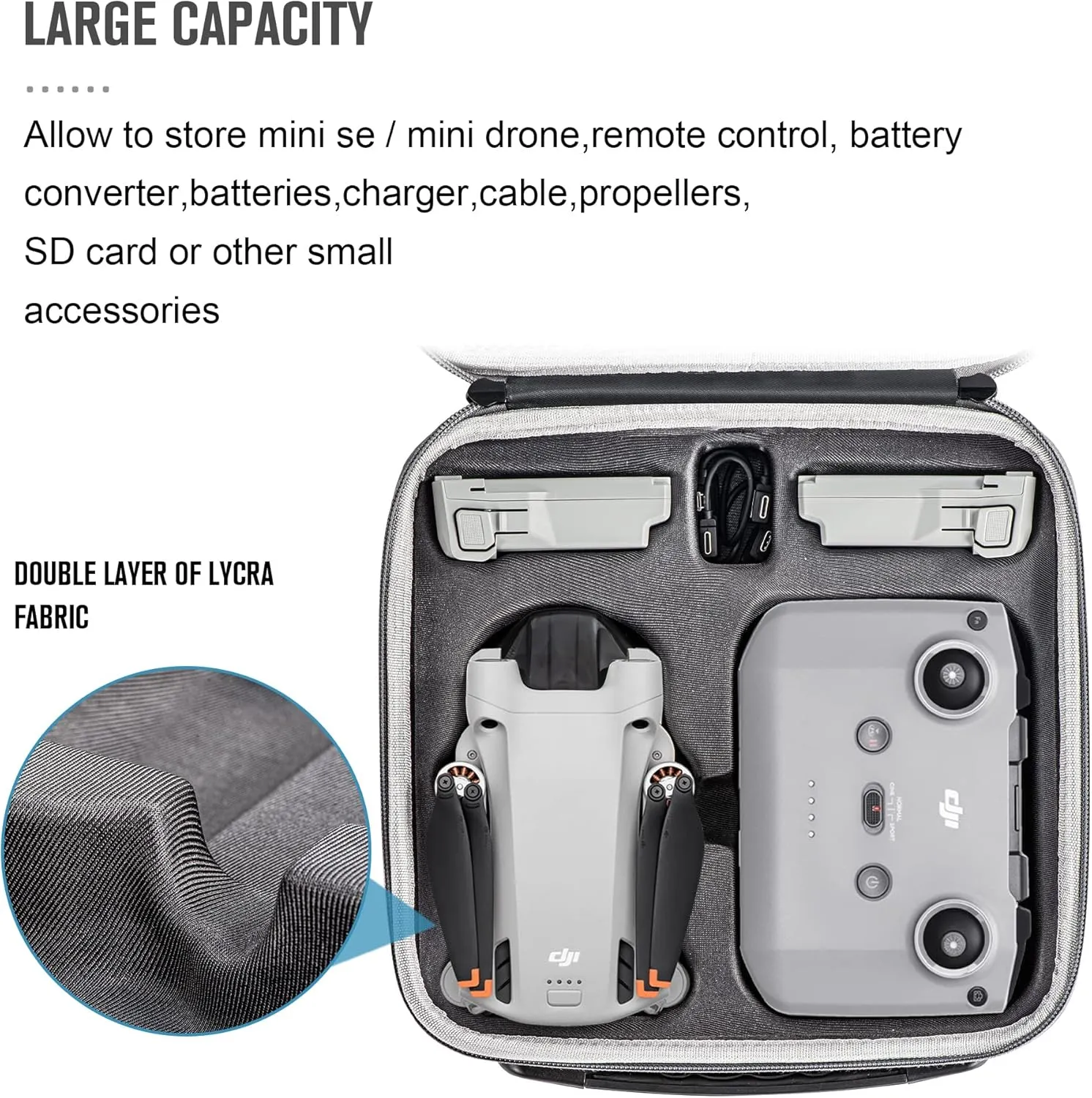 Portable Storage Bag for DJI Mini 3 Pro Drone Handbag Case Accessory Case (1110845, DJI Mini 3 PRO)