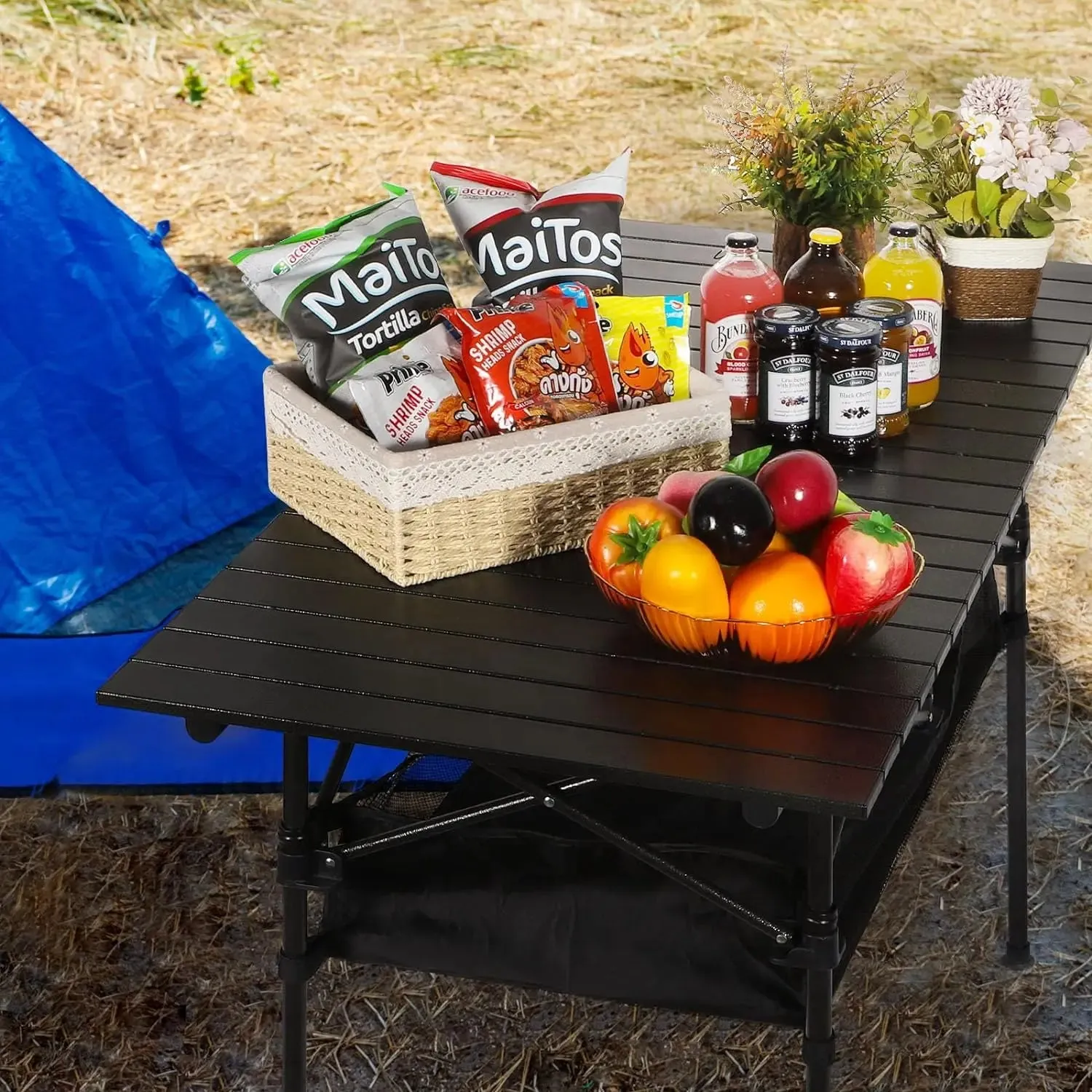Portable Waterproof Aluminum Camping Table - Lightweight & Rust-Resistant Picnic Desk