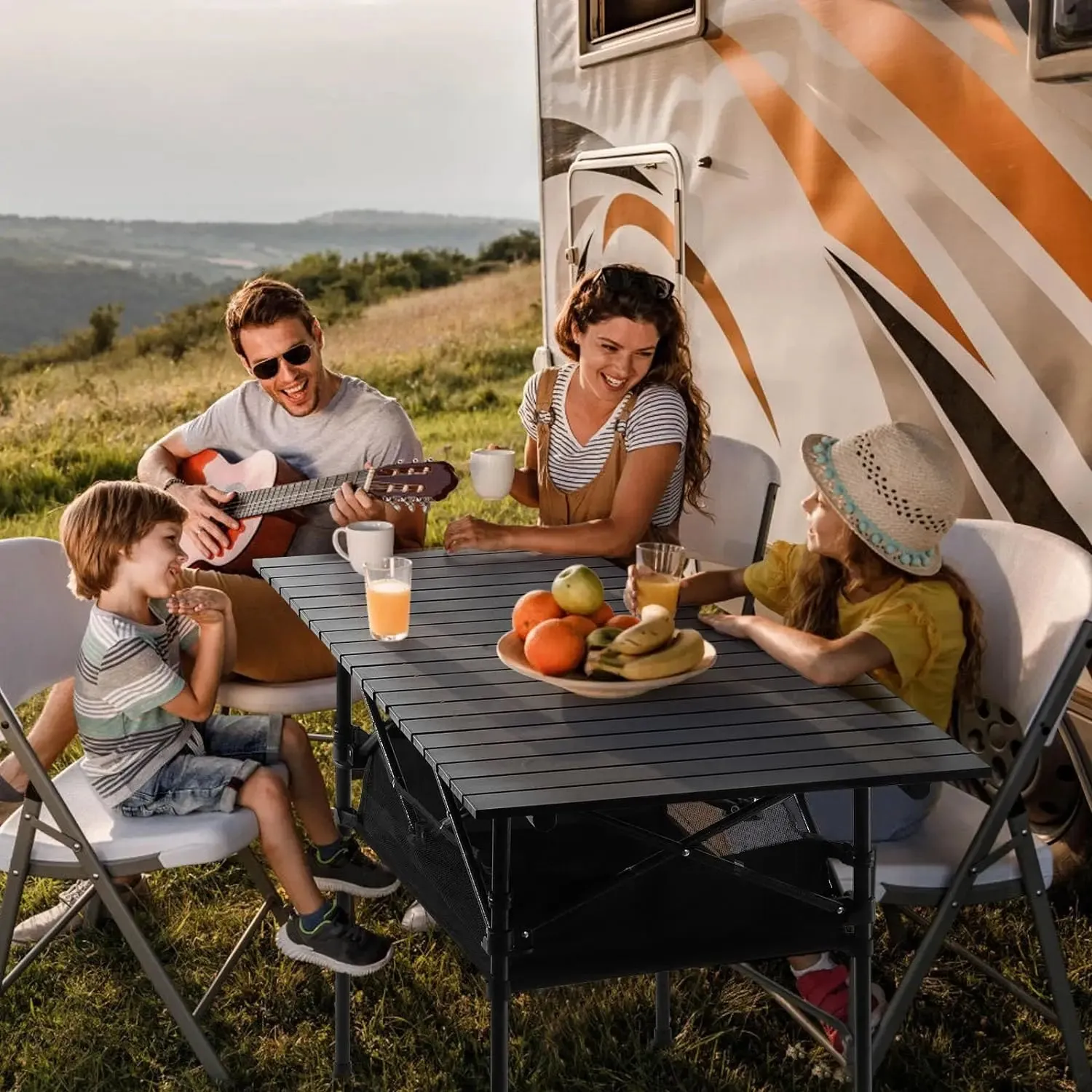 Portable Waterproof Aluminum Camping Table - Lightweight & Rust-Resistant Picnic Desk