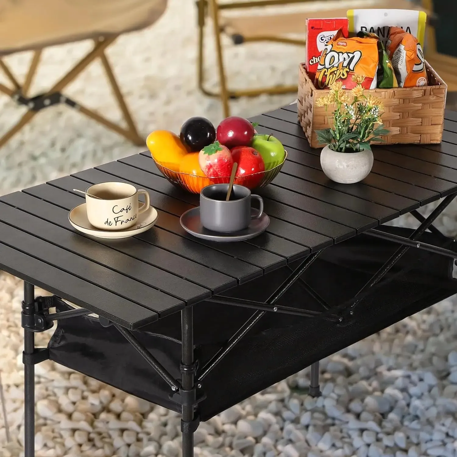 Portable Waterproof Aluminum Camping Table - Lightweight & Rust-Resistant Picnic Desk