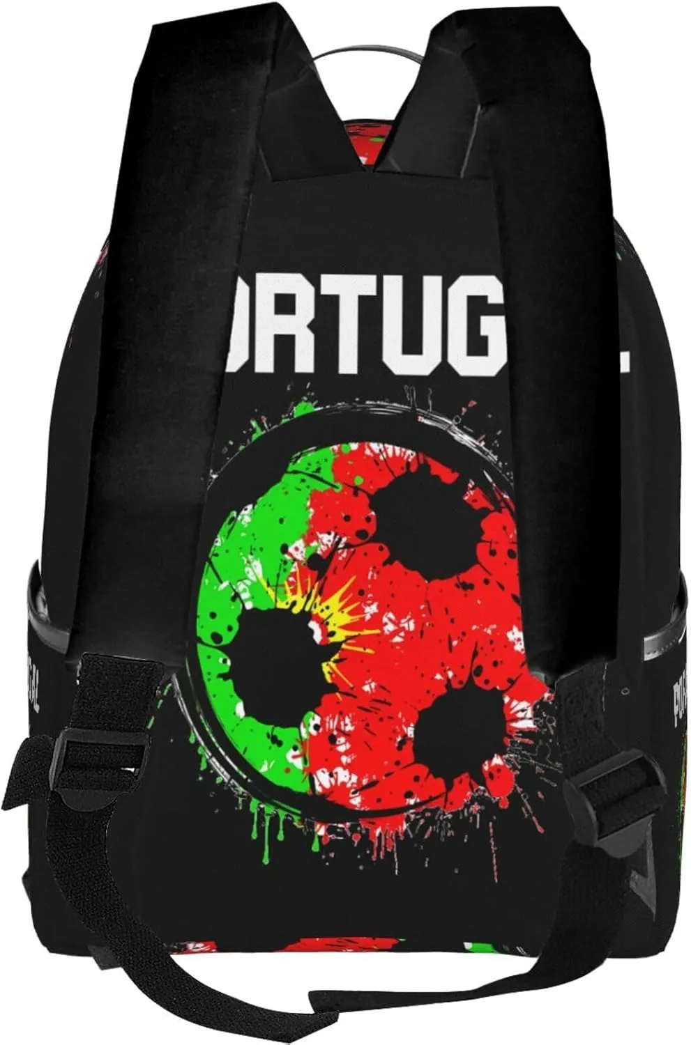 Portugal Soccer Portuguese Football Flag Casual Backpack Travel Backpacks Outdoor Sports Rucksack Lightweight Daypack Fashion Carry-on Bag for Weekender Traveling