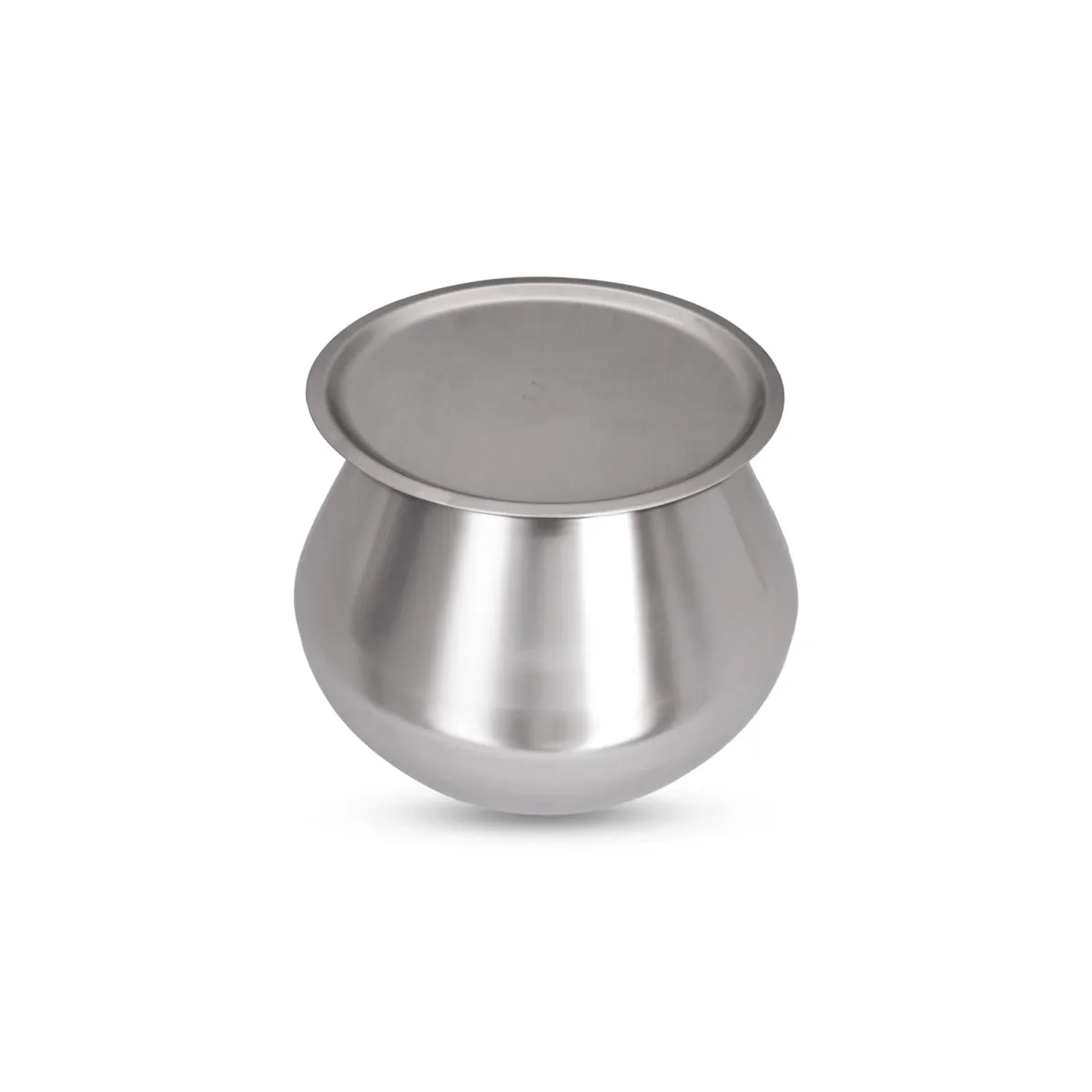 Pot with Lid - 7 x 7 Inches | Cooking Pot/ Pongal Handi/ Stainless Steel Pot for Home/ 700 Gms Approx