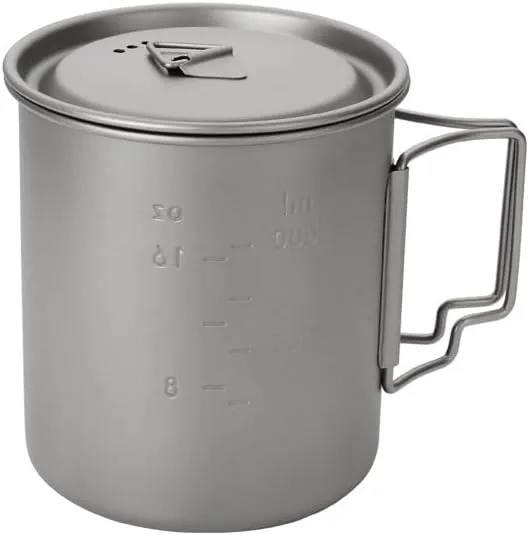 Pure Titanium Mug 750ML Outdoor Camping Foldable Cup Coffee Cup