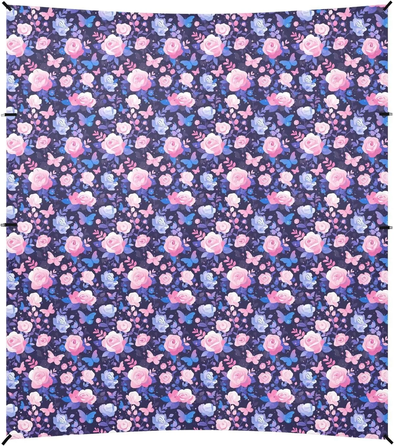 Purple Peach Elegant Blooms Beach Cabana Tent UPF50 Easy Setup Large Portable Sun Shelter with Carrying Bag for Camping, Picnics, Backyard & Fishing