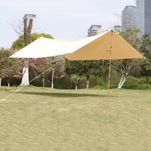 Pyramid Tent Indian Teepee Tents with Sun Shelter 3 4 People Family Tent Waterproof Outdoor Camping Cotton Tent Yurt Tent for Mountaineering Hiking Camping