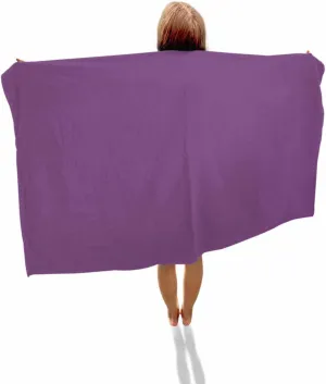 Quick-Drying Microfiber Beach Towel, Simplicity Purple Soft Absorbent Bath Shower Towels, Solid Color Lightweight Portable Towel/Blanket for Travel/Swimming Pool/Camping/Yoga/Gym，35x70 Inch