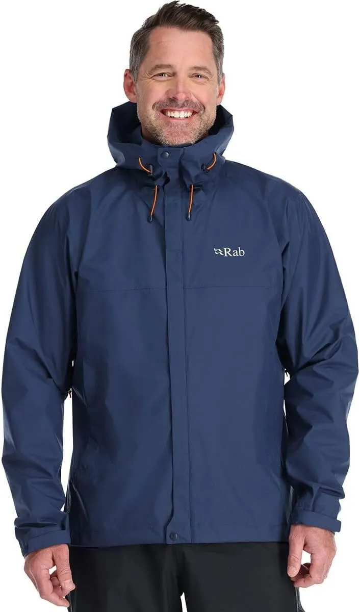 Rab Men's Downpour Eco Waterproof Breathable Jacket for Hiking & Climbing