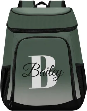 Rainbow Gradient Custom Cooler Backpack Leakproof Backpack Cooler Personalized Insulated Lunch Cooler Bag 30 Cans Camping Coolers for Men Women
