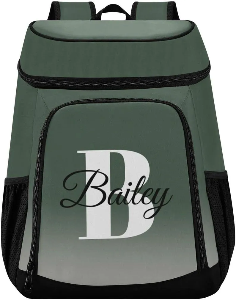 Rainbow Gradient Custom Cooler Backpack Leakproof Backpack Cooler Personalized Insulated Lunch Cooler Bag 30 Cans Camping Coolers for Men Women