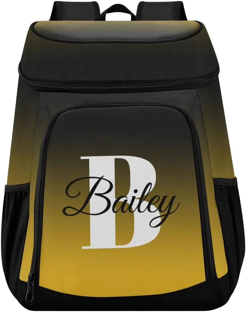 Rainbow Gradient Custom Cooler Backpack Leakproof Backpack Cooler Personalized Insulated Lunch Cooler Bag 30 Cans Camping Coolers for Men Women