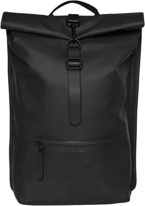 RAINS Old Version Rolltop Rucksack - Black