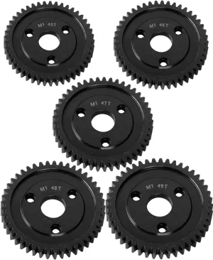 RC M1 45T 46T 47T 48T 49T Spur Gear Set Upgrades Part for TRAXXA ARRM A LOS1 HPI HOBAO,#45 Steel MOD 1 45T 46T 47T 48T 49T Gear Set,5PCS