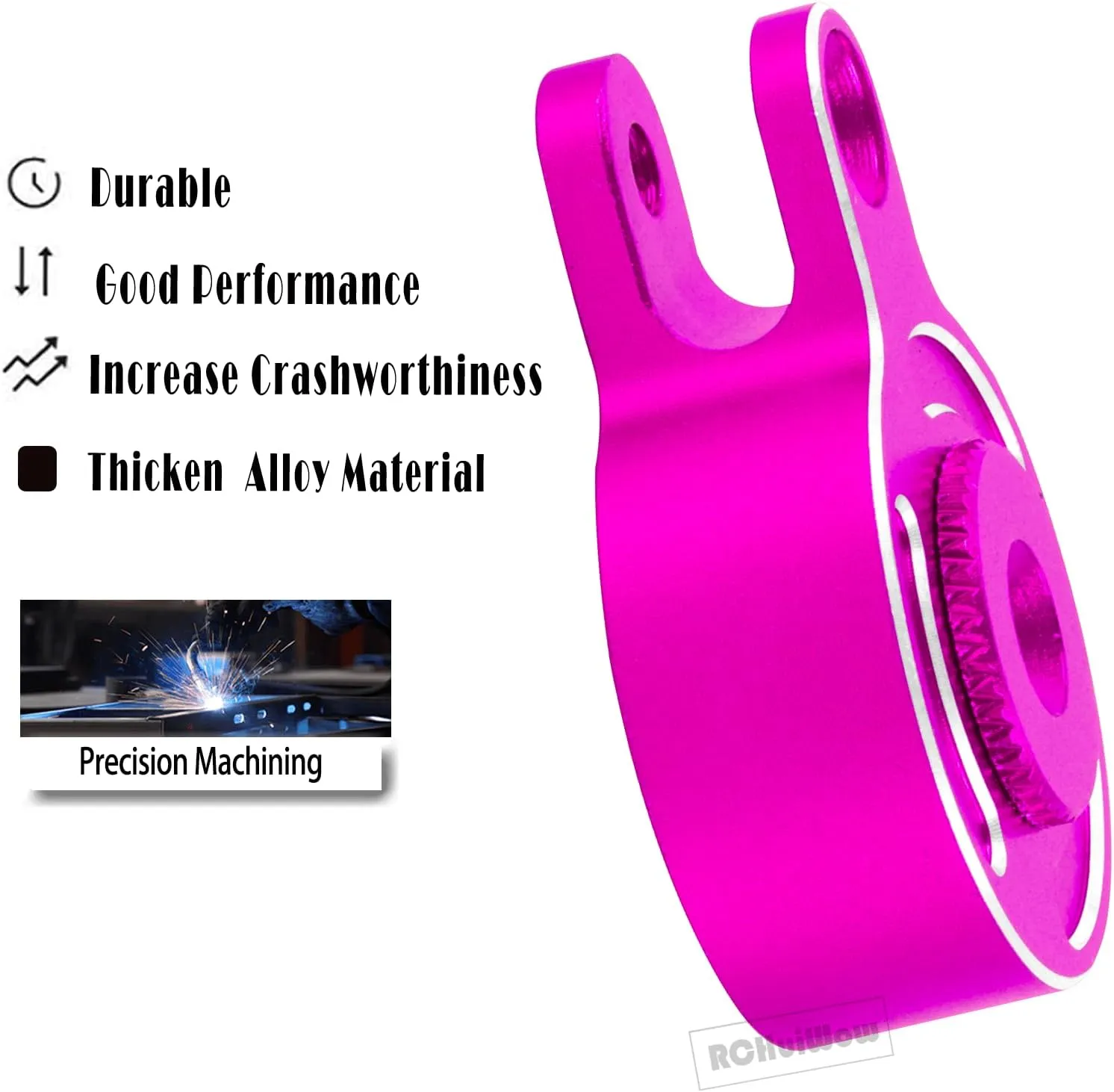 RC Servo Saver Set 25T Upgrades Part for 1/10 Big Rock 3S BLX,Granite/Senton 3S BLX & Mega 550,Kraton/Outcast 4S BLX,1/8 Typhon 3S BLX& Mega 550,Alloy Fixed Link Steering Servo Saver,Pink