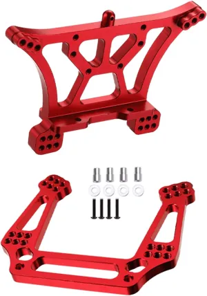 RC Upgrade Parts for 1/10 Slash VXL 2WD,Rustler VXL 2WD,Bandit VXL 2WD,Stampede VXL 2WD,2PCS Alloy Front Rear Shock Tower Set,Replace 2530 2530,Red