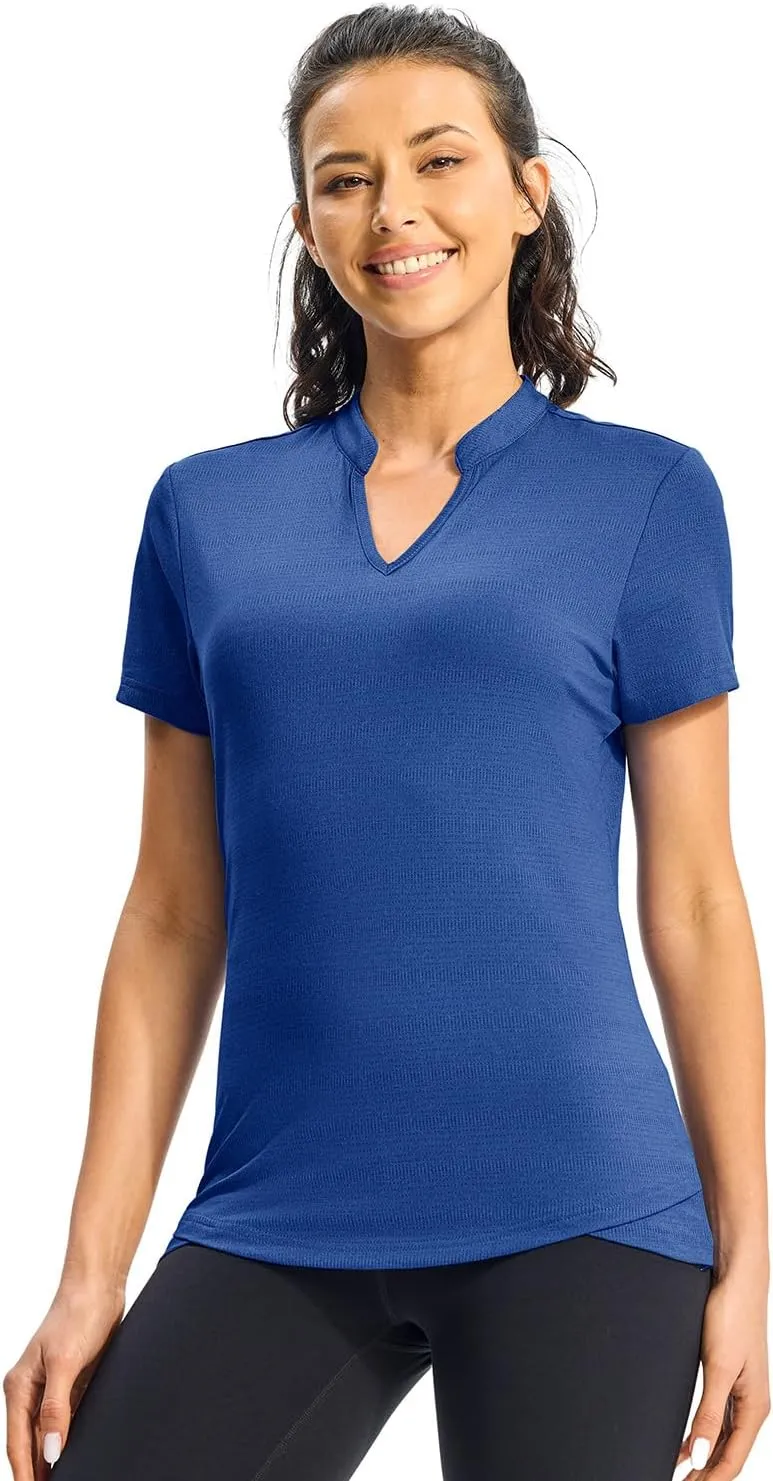 Rdruko Women's Hiking Shirts Short Sleeve UPF 50  Sun Protection Lightweight Dry Fit Running Fishing Shirts