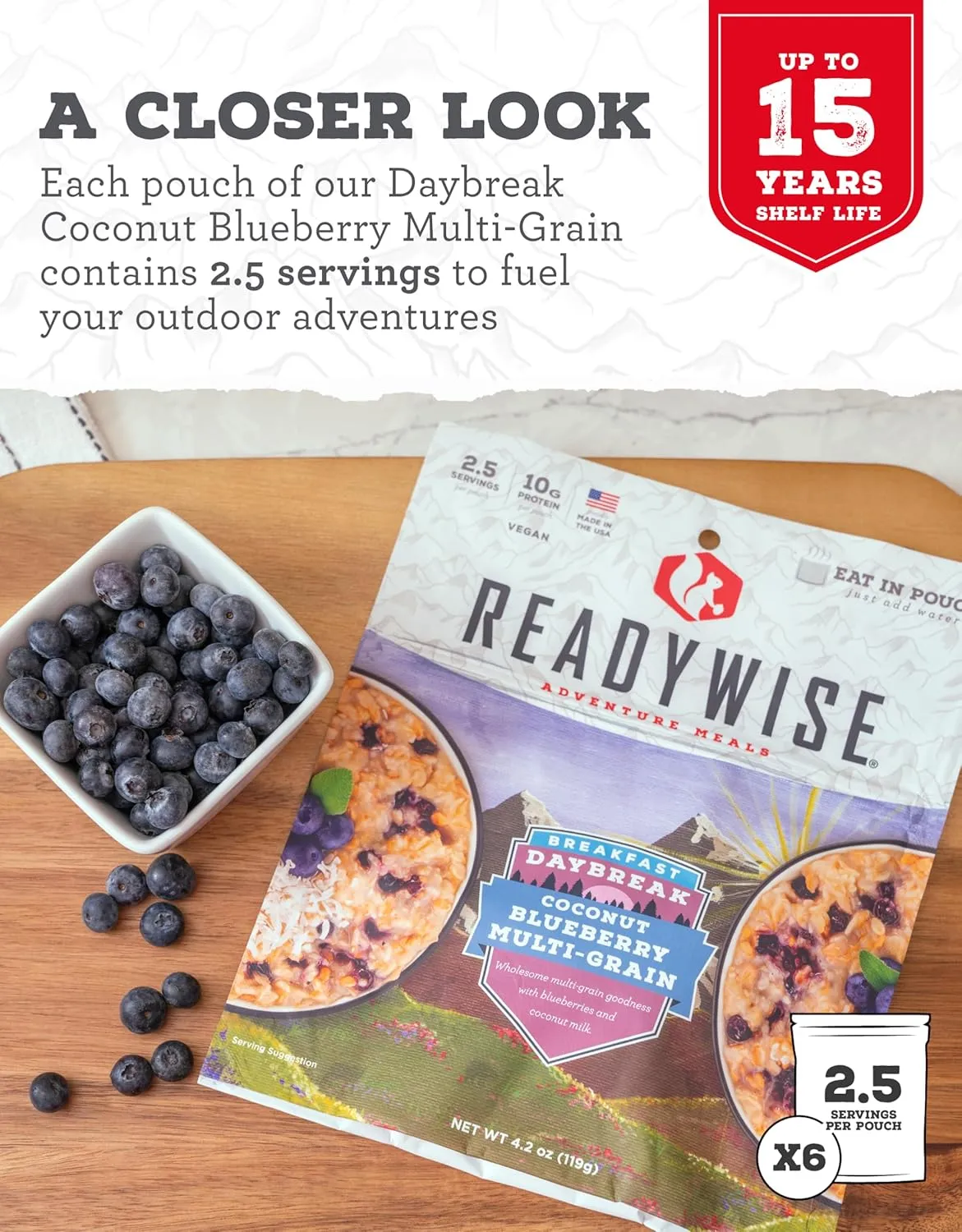 ReadyWise Outdoor Freeze-Dried Backpacking and Camping Meals, Tasty Meals and Snacks for Hiking, Backpacking, or Emergency Preparedness - Entree and Soups