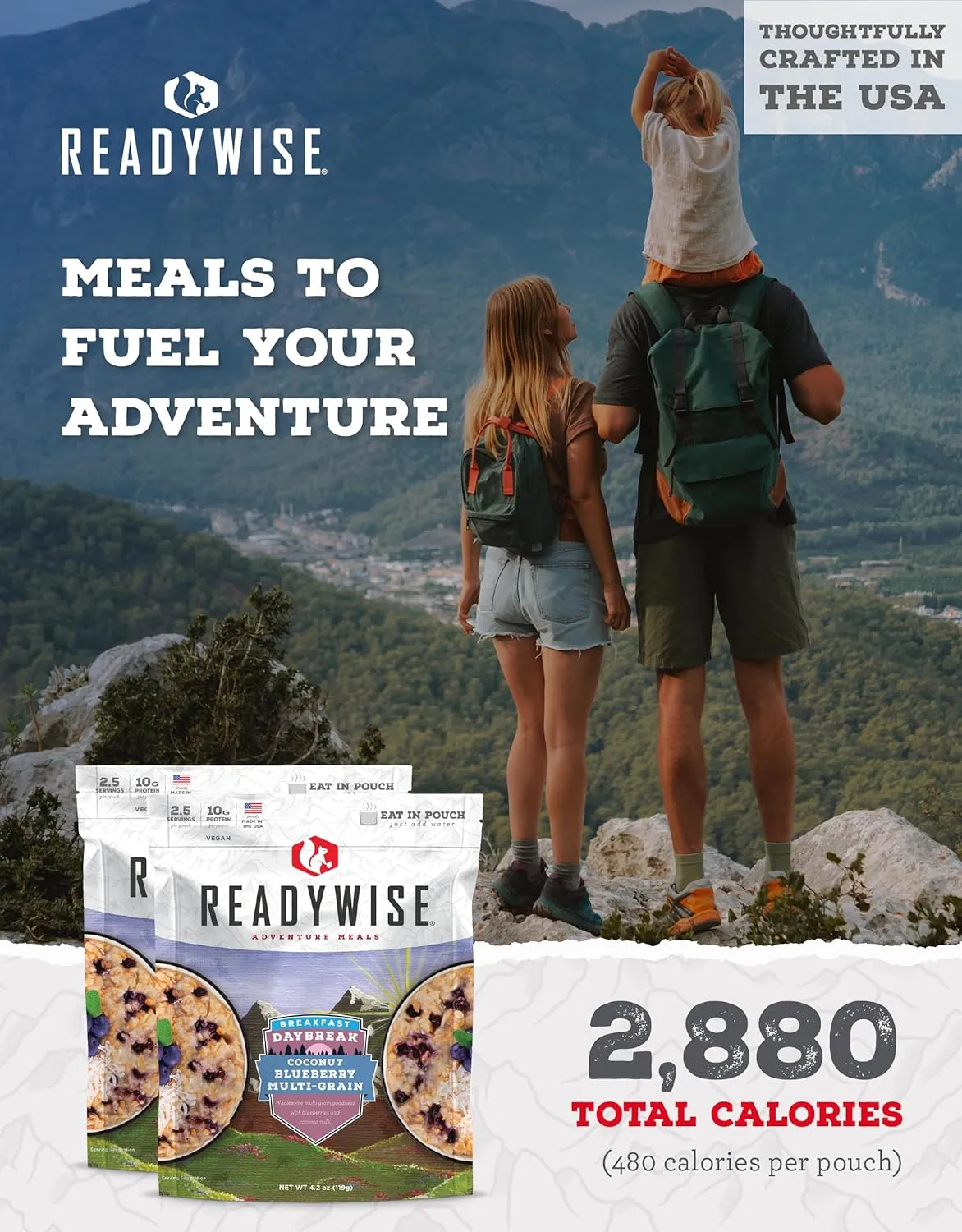 ReadyWise Outdoor Freeze-Dried Backpacking and Camping Meals, Tasty Meals and Snacks for Hiking, Backpacking, or Emergency Preparedness - Entree and Soups