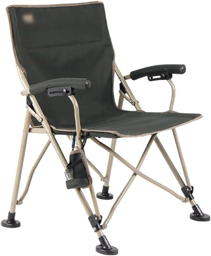 Recliner Chair,Camping Chairs for Adults, Portable Hunting Chair Supports 225Lbs, Oversized Heavy Duty Folding Chair for Camping Padded Seat Outdoor Lawn Folding Chair with Cup Holder
