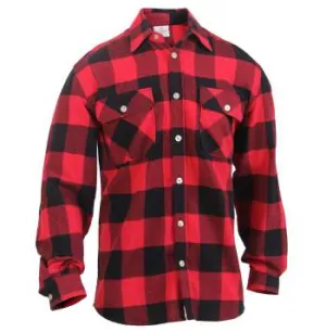 Red Lightweight Flannel Shirt