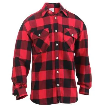 Red Lightweight Flannel Shirt