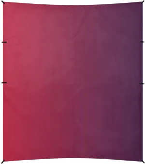 Red Purple Gradient Foldable Beach Cabana UPF50 Easy Setup Shade Sun Shelter with Sandbags and Shovel for Family Trips, Picnics & Camping