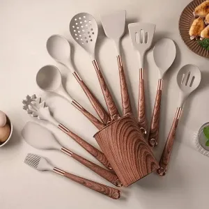Redwood Pattern Silicone Kitchen Set (10-Piece)