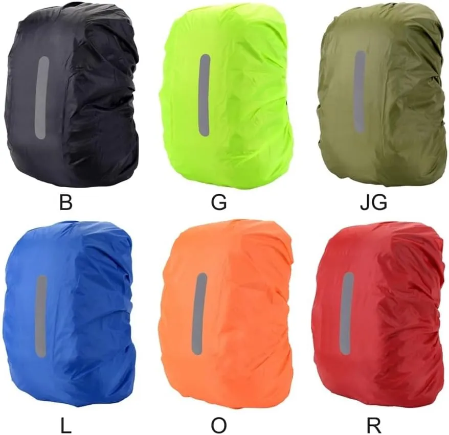 Reflective Waterproof Backpack Rain Cover Outdoor Sport Night Cycling Safety Light Raincover Case Bag Hiking 30-80L