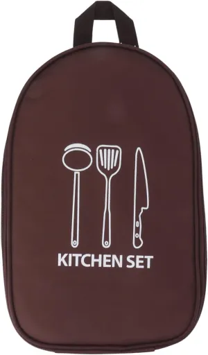 Restokki Camping Kitchen Utensils Set, Compact Gear Travel Organizer for Backpacking BBQ Camping Travel,Camping Accessories,Outdoor Camping Essentials Accessories (咖啡色)