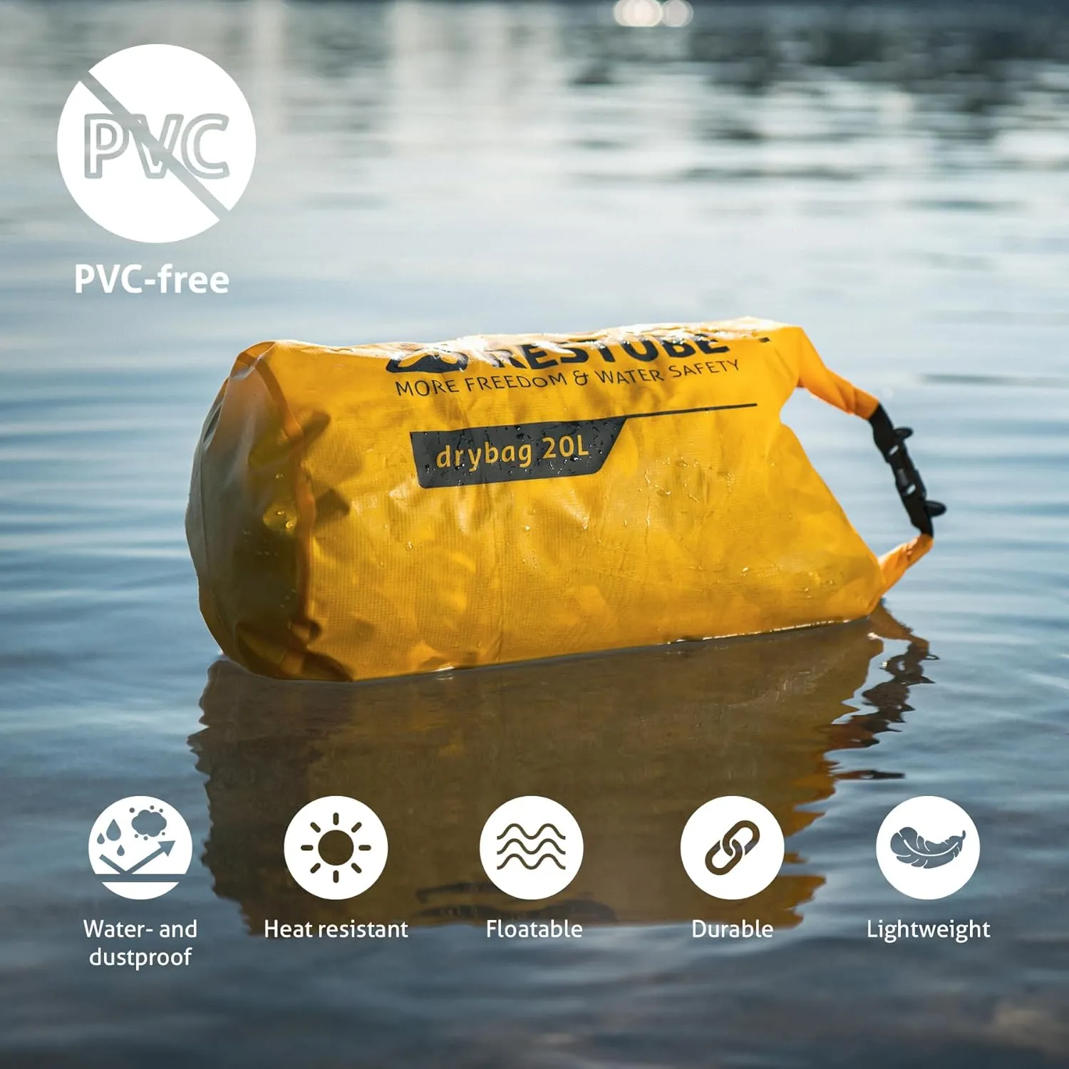 restube Waterproof Drybag - Premium Quality for Ultimate Protection | Versatile and Spacious | Ideal for Travel, Hiking, Water Activities | 100% Waterproof and Durable