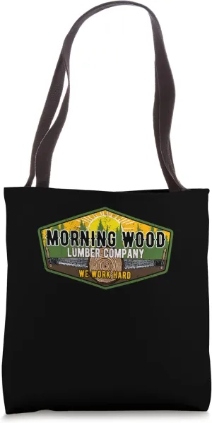 Retro Morning Wood Lumber Company Camping Woodman Tote Bag