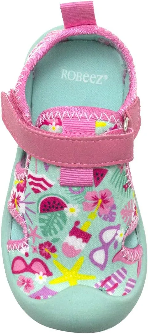Robeez Kids Water Shoes Boys & Girls Slip Resistant Neoprene Aqua Shoes for Summer, Beach, Pool - Infant/Toddler, 12 Months - 3.5 Years