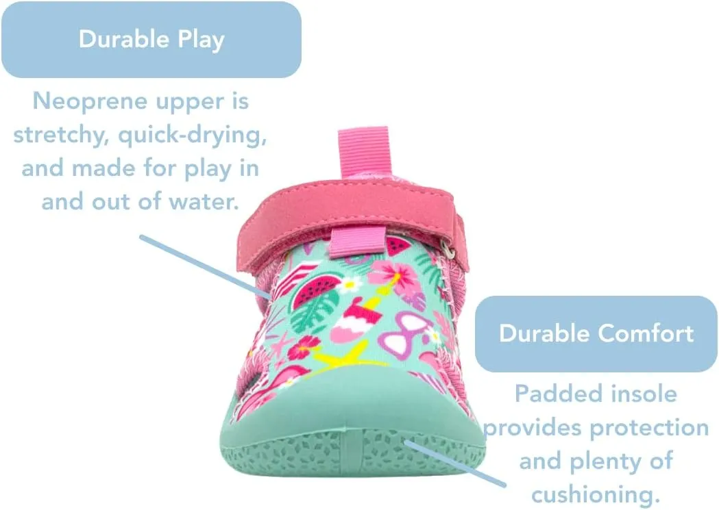 Robeez Kids Water Shoes Boys & Girls Slip Resistant Neoprene Aqua Shoes for Summer, Beach, Pool - Infant/Toddler, 12 Months - 3.5 Years
