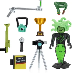 Roblox Avatar Shop Series Collection - Social Medusa Influencer with Selfie Stick Figure Pack [Includes Exclusive Virtual Item]