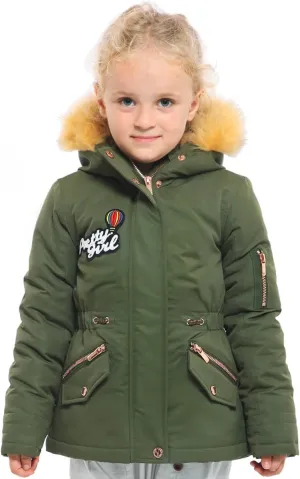 Rokka&Rolla Girls' Water-Resistant Winter Coat Warm Sherpa Fleece Lined Parka Jacket with Hooded Fur