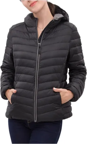 Rokka&Rolla Women's Lightweight Packable Down Puffer Jacket Coat