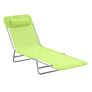 Rootz Sun Lounger - Deck Chair - Reclining Chair - Ultimate Comfort - Lightweight & Foldable - Durable Steel Frame - 182cm x 56cm x 24.5cm