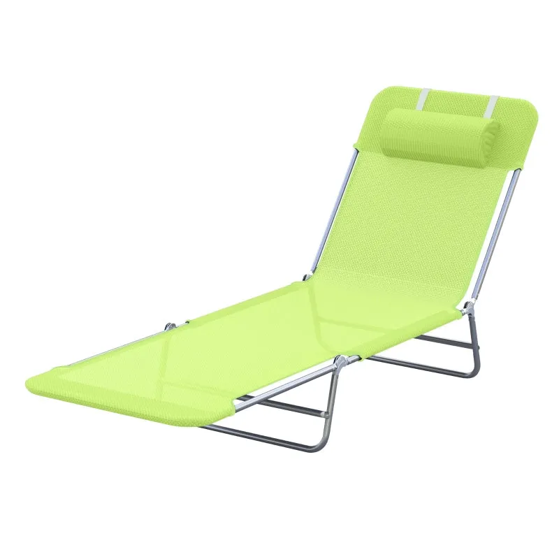 Rootz Sun Lounger - Deck Chair - Reclining Chair - Ultimate Comfort - Lightweight & Foldable - Durable Steel Frame - 182cm x 56cm x 24.5cm