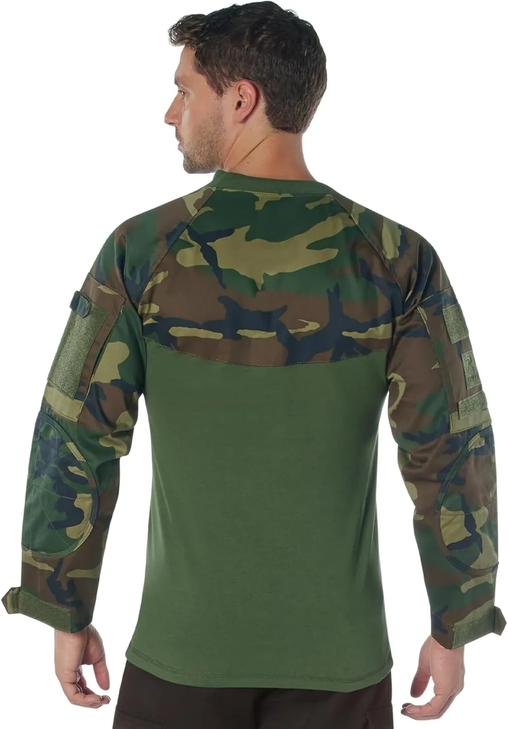 Rothco Tactical Combat Airsoft Shirt Lightweight Military Paintball Army Stretch Base Layer Top with Zip Pockets