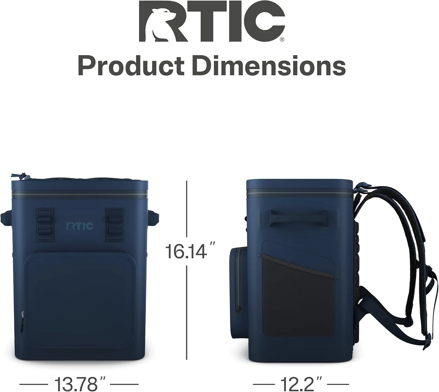 RTIC 24 Can Ultra-Tough Backpack Cooler, Insulated, Waterproof, Leak Proof, Portable Floating Bag for Beverage, Drink, Lunch, Outdoor, Beach, Car, Camping, Picnic, Fishing, Boat