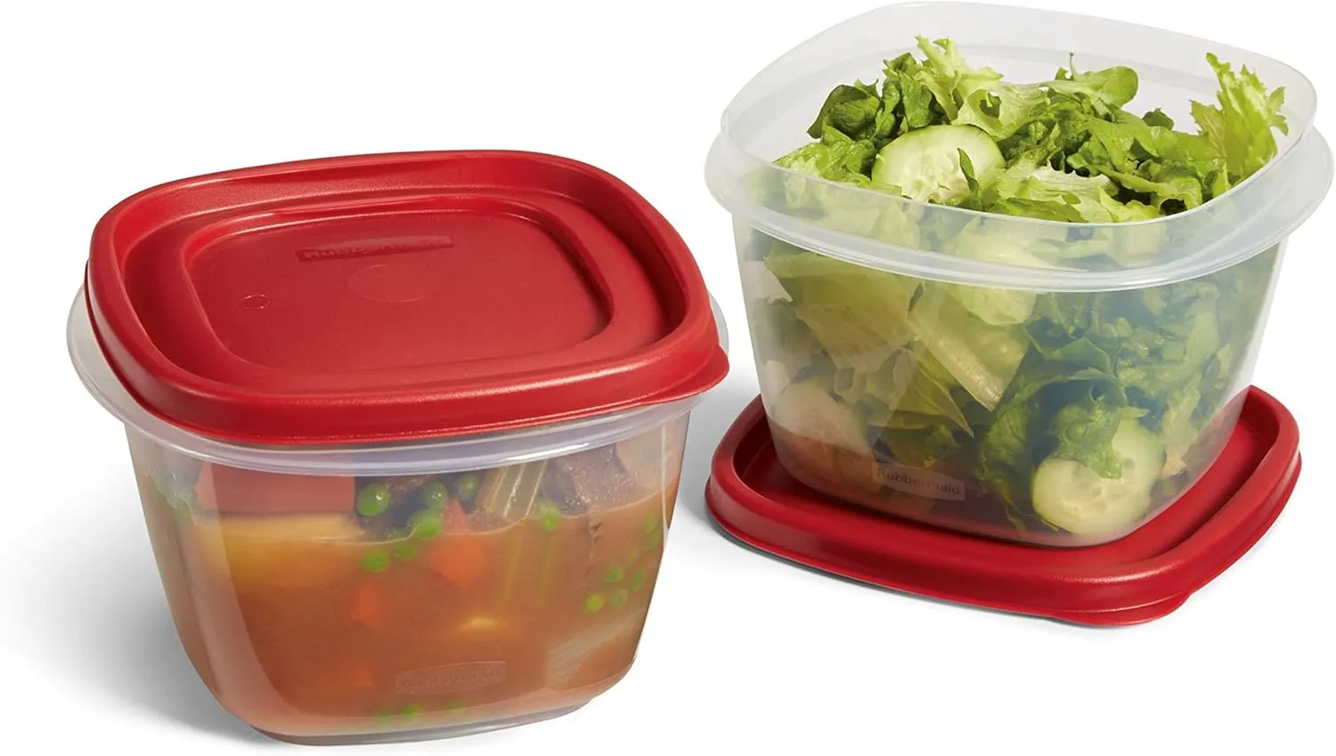 Rubbermaid Easy Find Lids Food Storage Containers, 7 Cup, Racer Red, 4-Piece Set