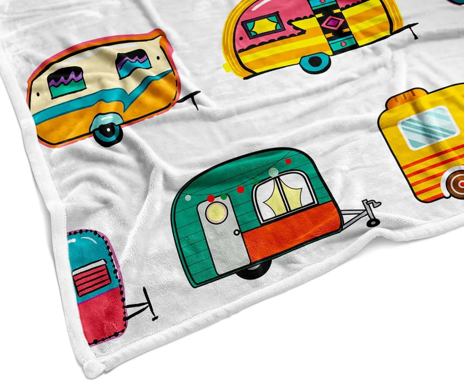 RV Travel Hiking Throw Blanket,Camping Blanket, Camping Lovers Gift Ideas for Men or Woman, Super Soft Flannel Blankets Gifts for Bed Camper Outdoor, Campsite Outdoors Sofa Couch Throw Blanket