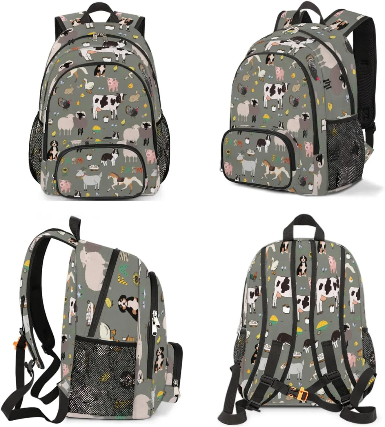 School Backpack for Girls Boys- Waterproof College School Bag Bookbag Daypack Travel Backpack for Woman Man,Cute Farm Animal