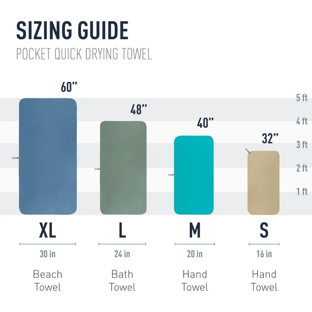 Sea To Summits Pocket Towel - X-Large (Sage Green)