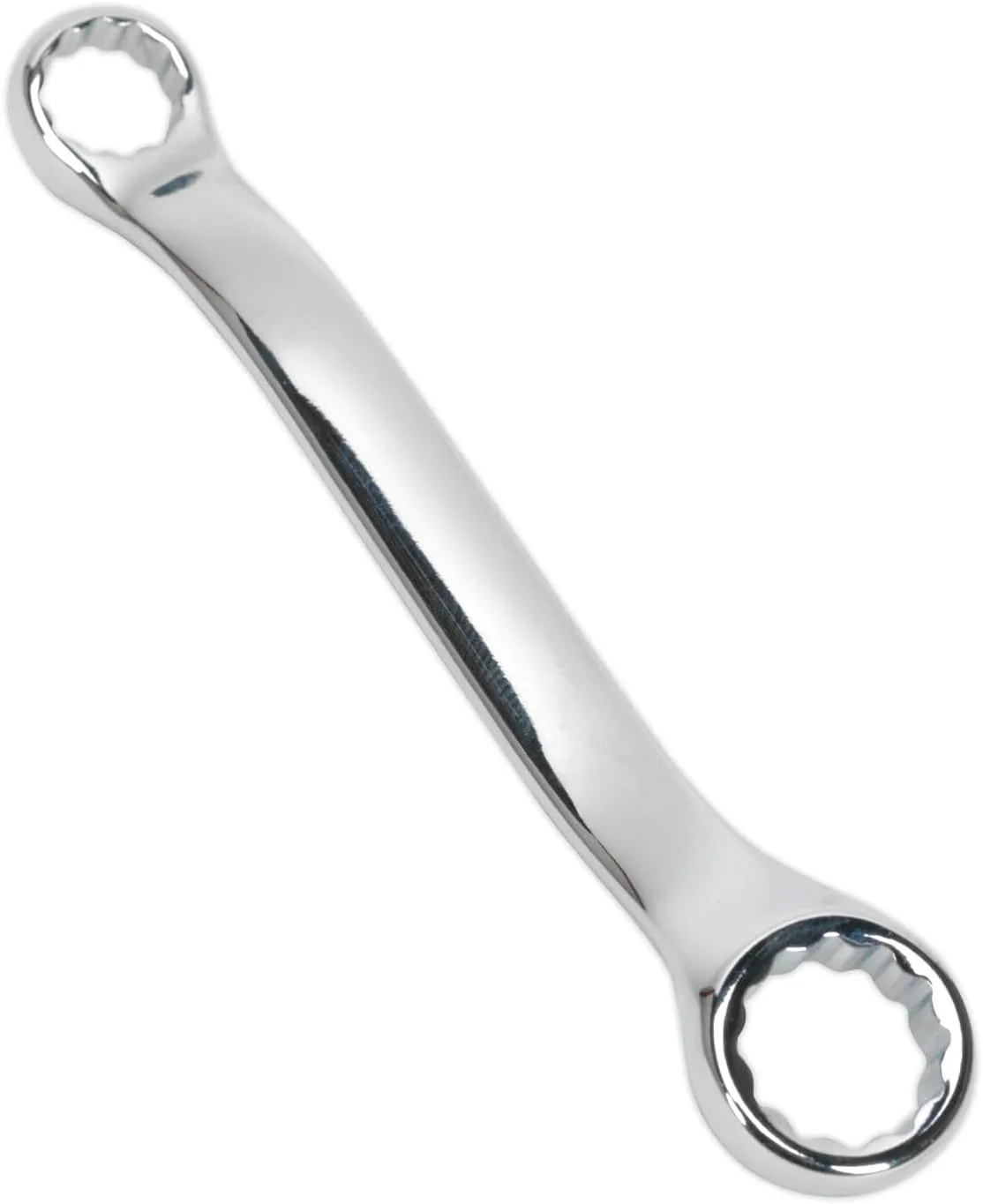 Sealey AK63221 Offset Stubby Double End Ring Spanner, Silver, 10mm x 13mm