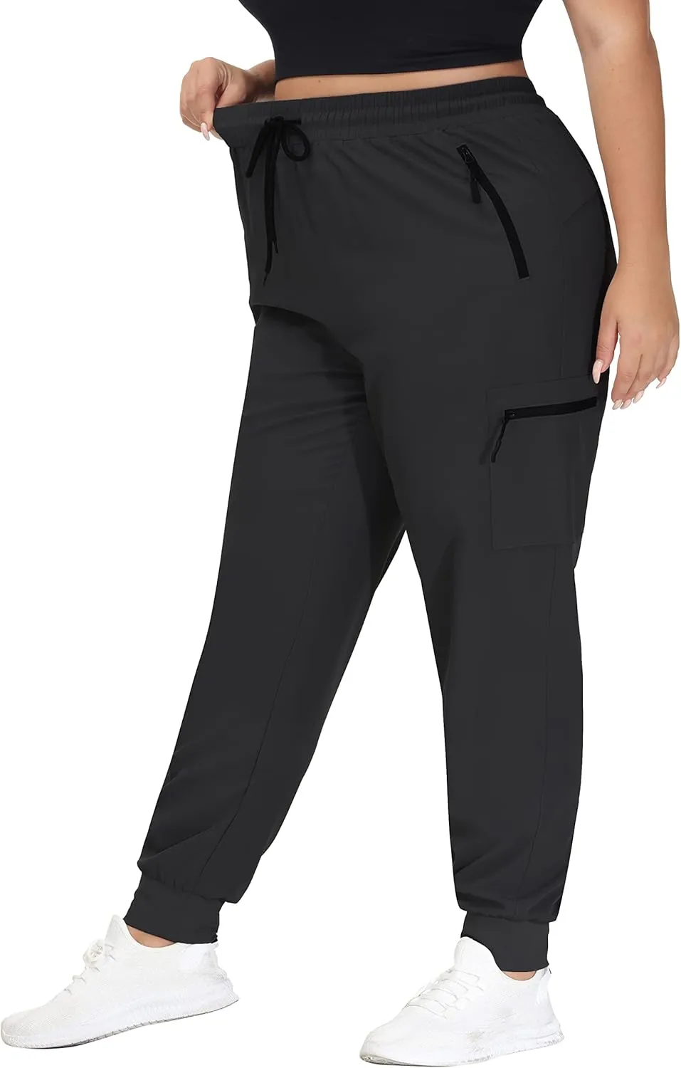 SEKINO Women's Plus Size Hiking Cargo Pants Lightweight Quick Dry Joggers Athletic Workout Outdoor Zipper Pockets Pants